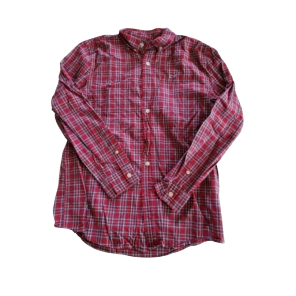 Vineyard Vines 100% Cotton Red Blue Whale Long Sleeve Shirt Size Medium Boys